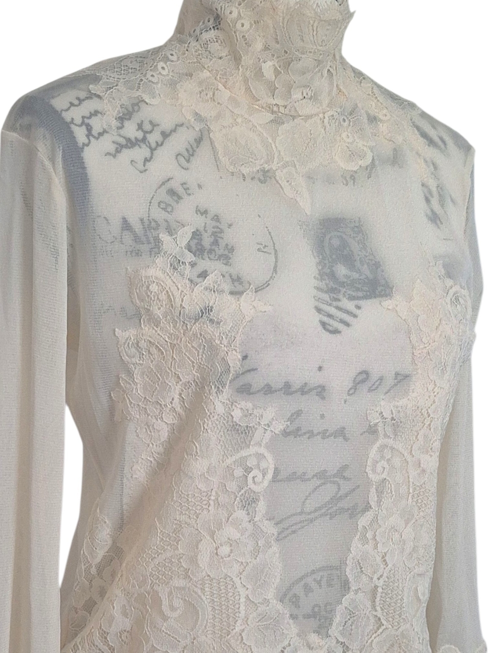 WE ARE HAH-Reversible Take Hah Bow Bodysuit in La Crem Sz XL - Picture 5 of 11